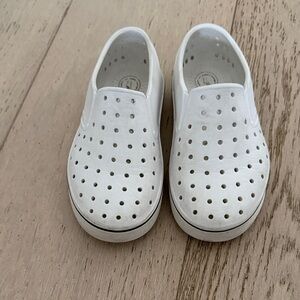 Native Kids White Slip-On Sneakers